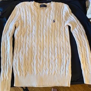 Polo Ralph Lauren cotton cable knit sweater, cream, S